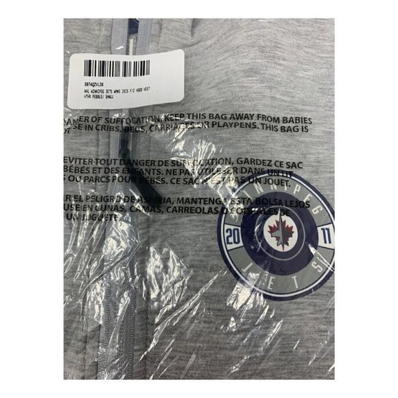 LEVELWEAR NHL Winnipeg Jets Iris Full Zip Hooded Mid-Layer Vest Gray Women Small - Picture 3 of 4